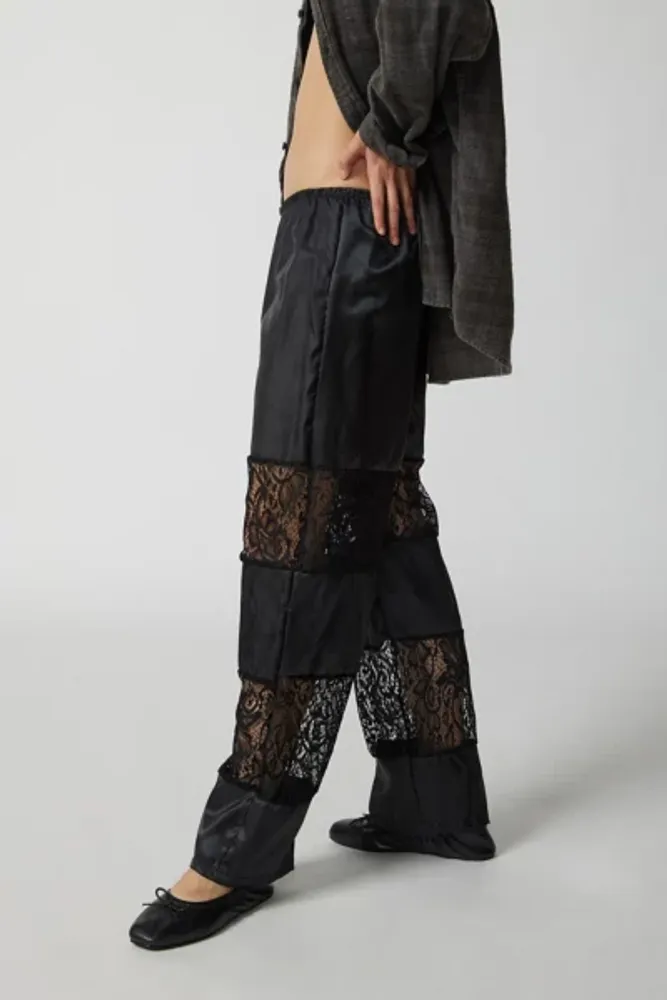 Urban Renewal Remade Lace Insert Silky Pull-On Pant