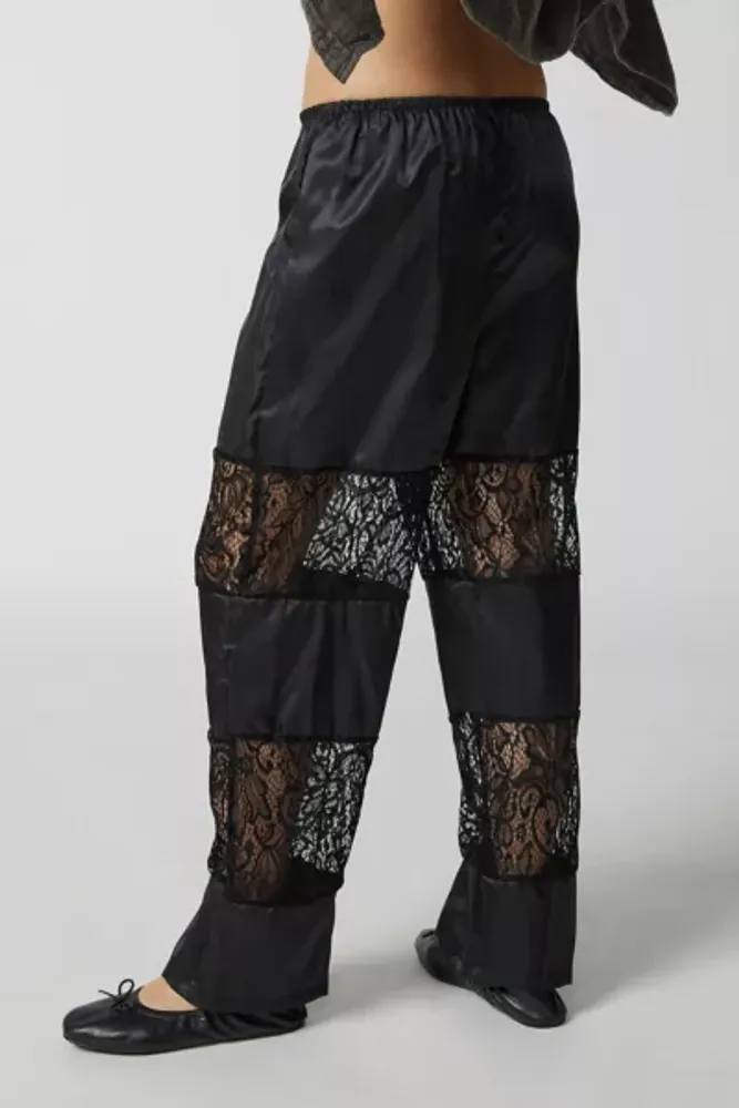 Urban Renewal Remade Lace Insert Silky Pull-On Pant