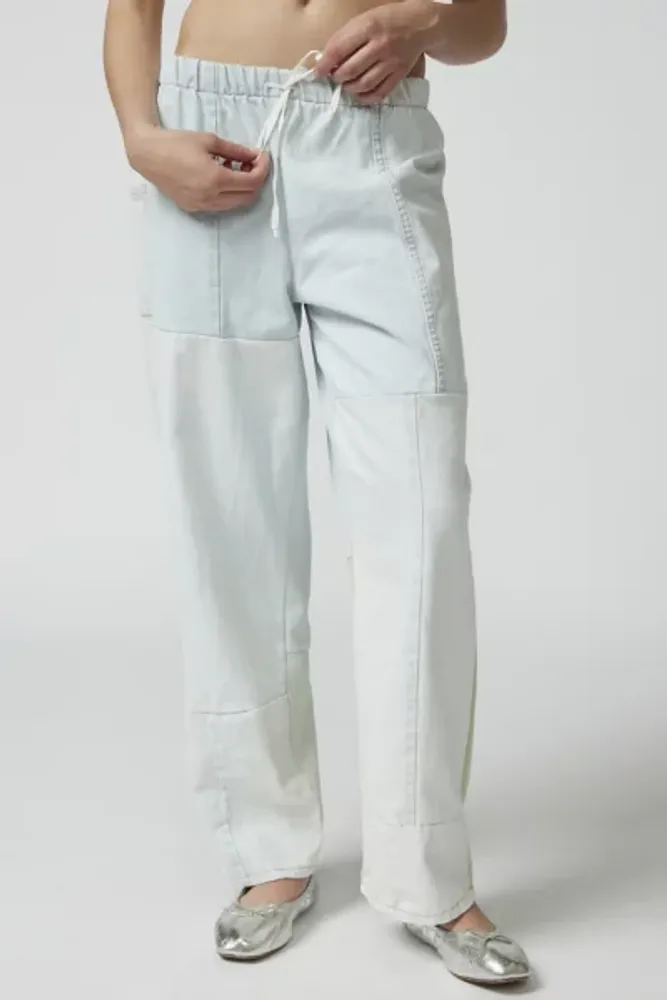 Urban Renewal Remade Bleached Patchwork Denim Pull-On Pant