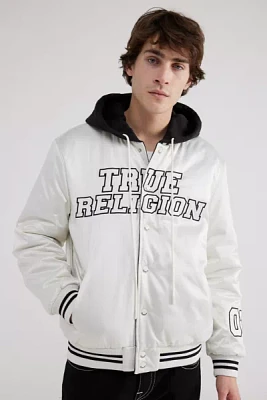 True Religion Reversible Hooded Varsity Jacket