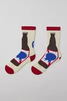 Pabst Blue Ribbon Cans Crew Sock
