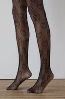 UO Heart Mesh Tights