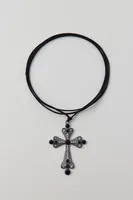Alexa Cross Corded Necklace