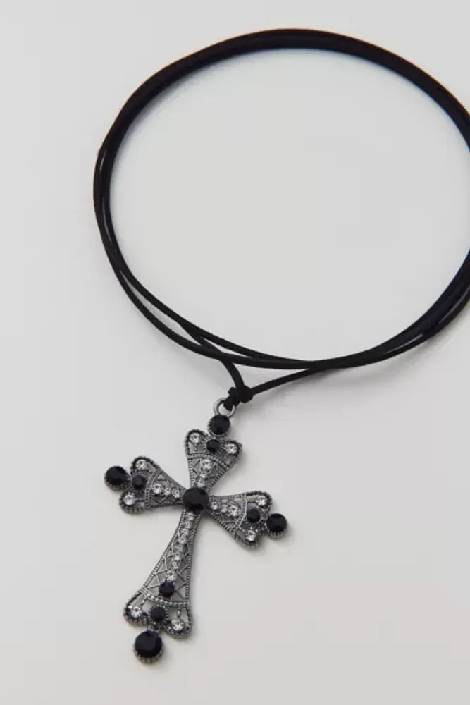 Alexa Cross Corded Necklace