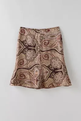 Vintage Satin Midi Skirt