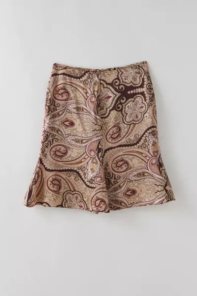 Vintage Satin Midi Skirt
