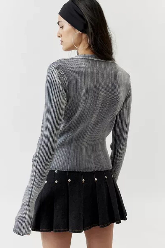 Ethereal Ribbed Long Sleeve Top