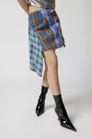 Urban Renewal Remade Pieced Flannel Asymmetric Skirt