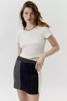 Urban Renewal Remade Cable Knit Mini Skirt