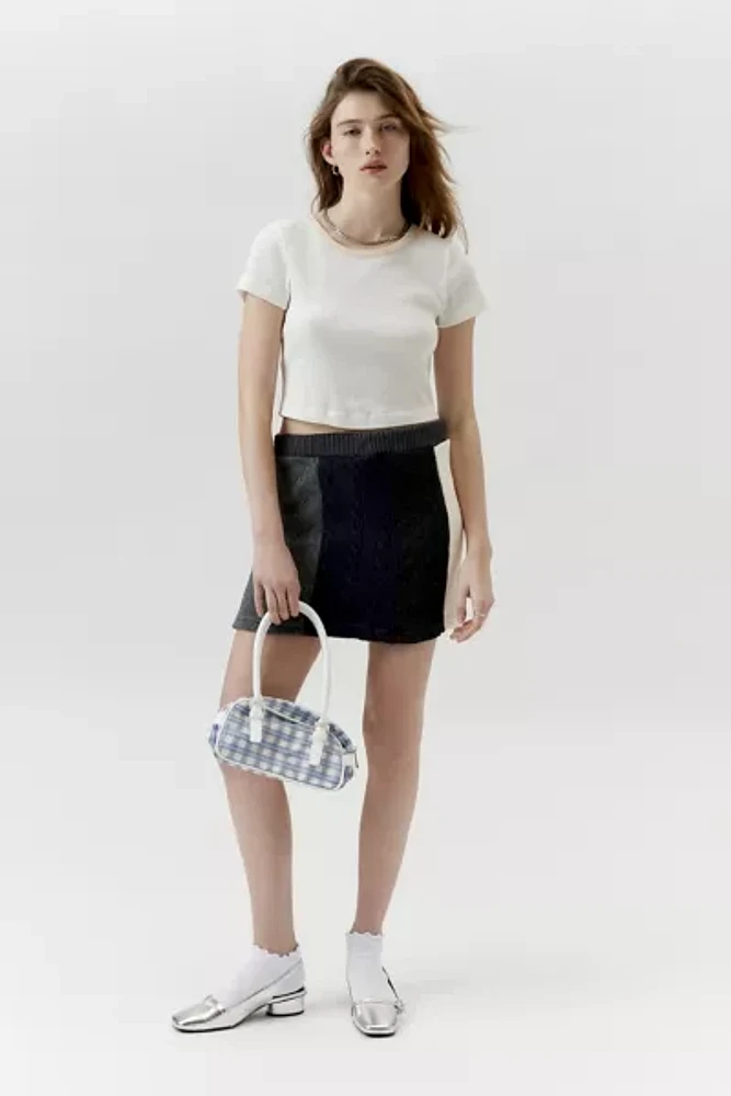 Urban Renewal Remade Cable Knit Mini Skirt