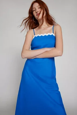 MINKPINK Florence Linen Ricrac Midi Dress