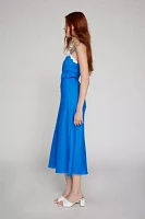 MINKPINK Florence Linen Ricrac Midi Dress