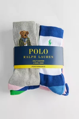 Polo Ralph Lauren American In Paris Bear Crew Sock -Pack