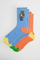 Polo Ralph Lauren American In Paris Bear Colorblock Crew Sock 2-Pack