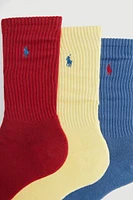 Polo Ralph Lauren Ribbed Crew Sock 3-Pack