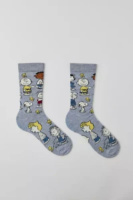 Peanuts Allover Print Crew Sock