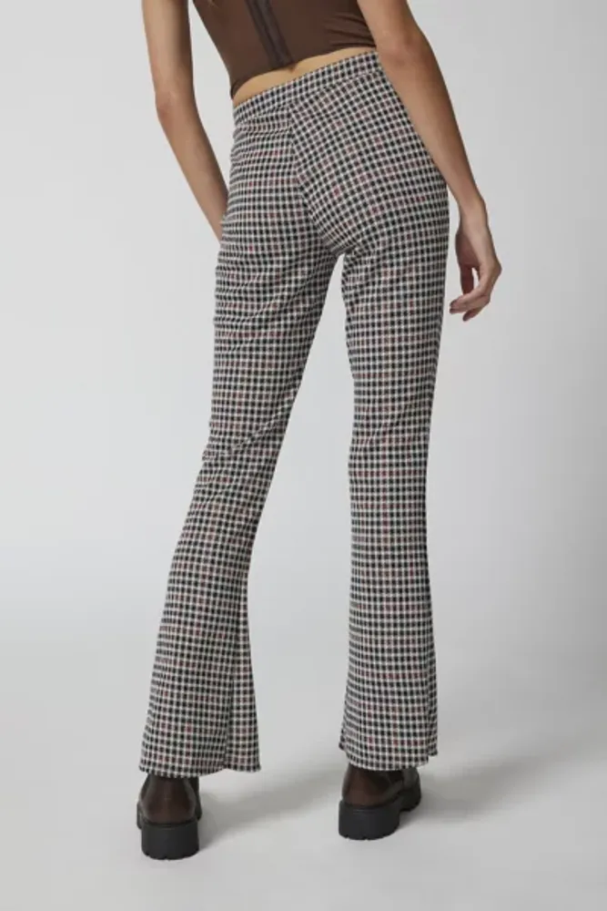 Urban Renewal Remnants Plaid Front Slit Flare Pant