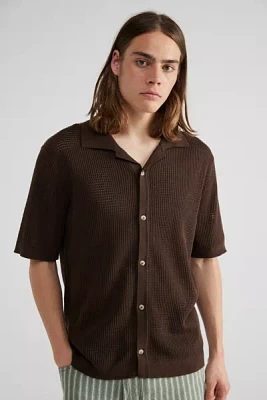 Rolla’s Bowler Grid Knit Short Sleeve Shirt