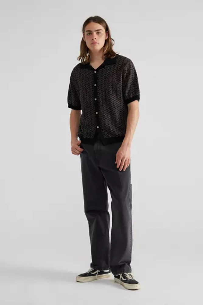 Rolla’s Bowler Pattern Knit Short Sleeve Shirt