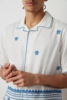 Wax London Didcot Daisy Embroidered Shirt