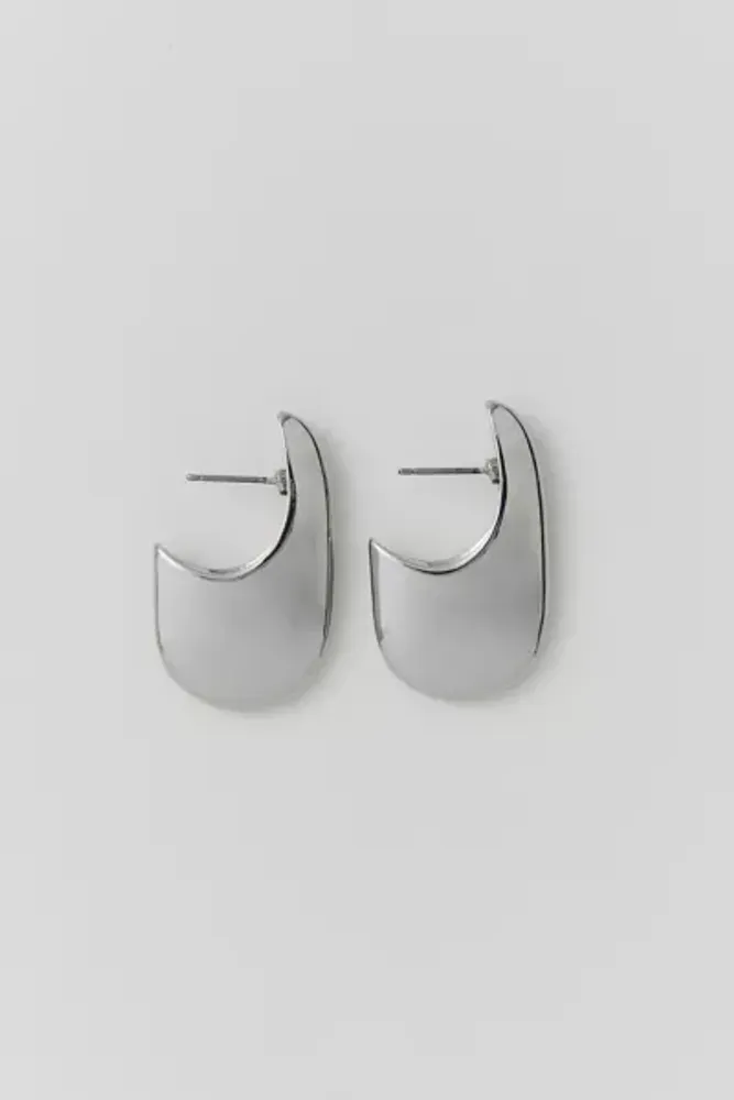 Chunky Oblong Hoop Earring