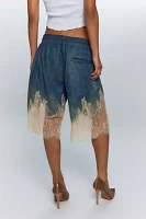 Diesel De-Malkia-S Lace & Denim Jort