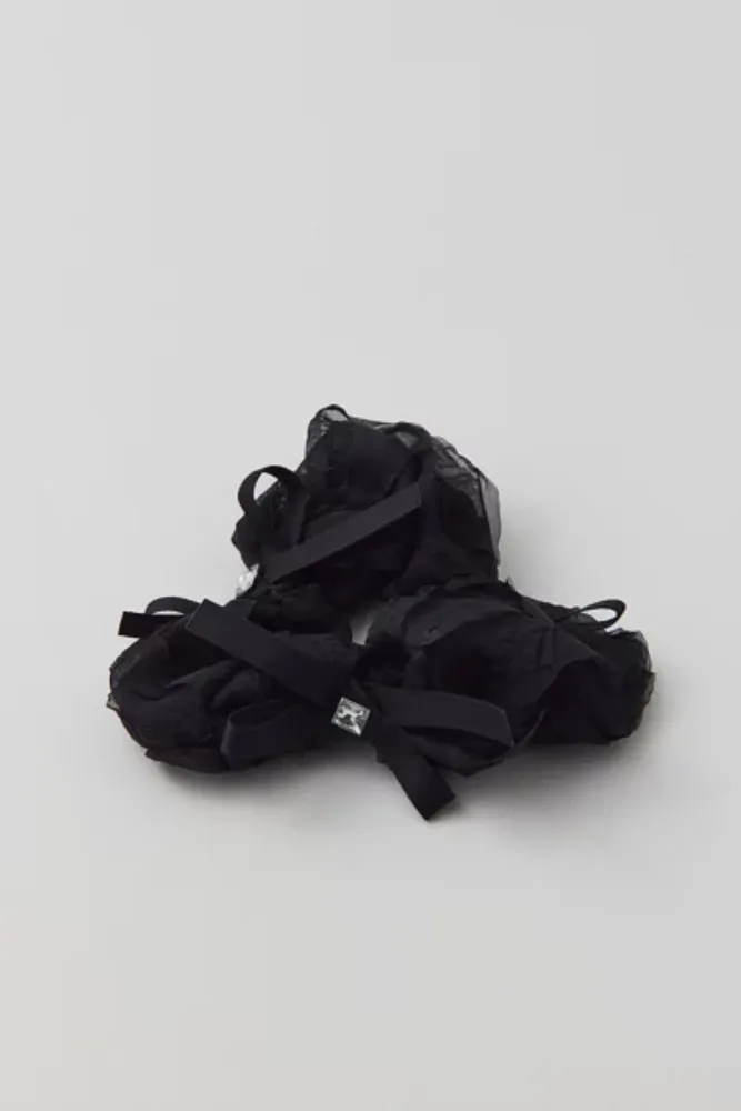 Out From Under Ruffle Bow Gem Sheer Scrunchie