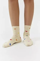 BAGGU Hearts Crew Sock