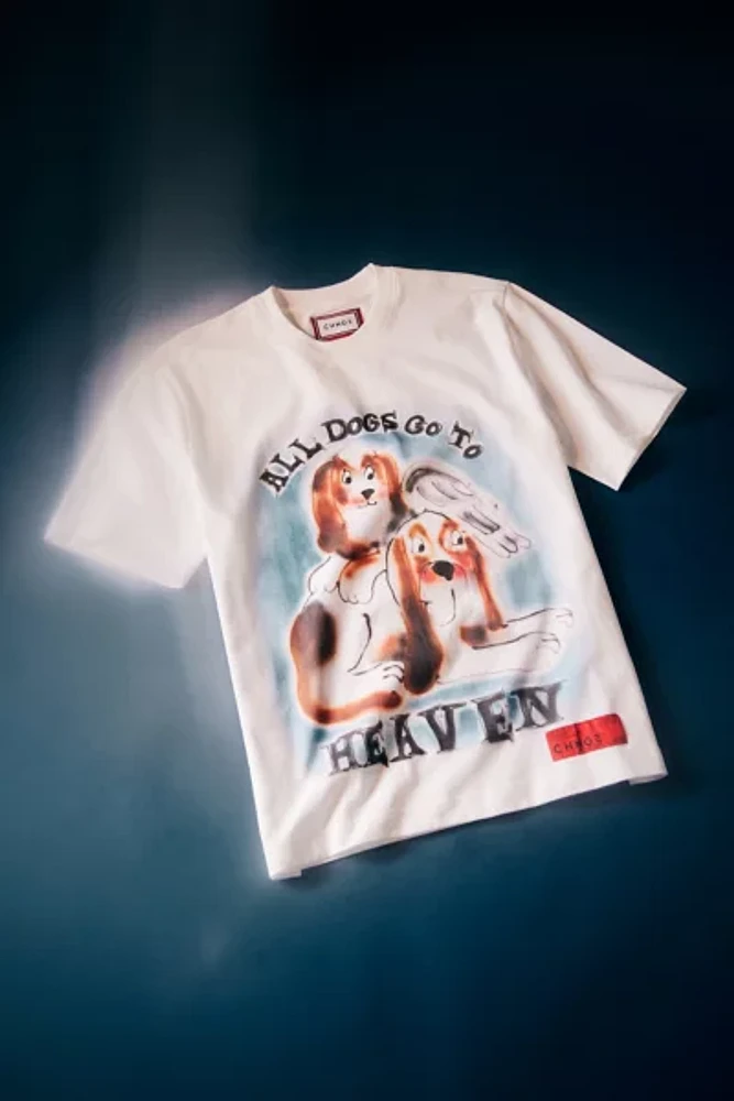 CHNGE UO Exclusive All Dogs Go To Heaven Airbrush Tee