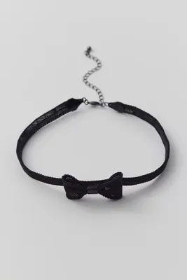 Mesh Bow Choker Necklace