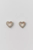 Delicate Rhinestone Heart Earring