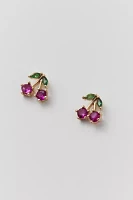 Delicate Rhinestone Cherry Earring