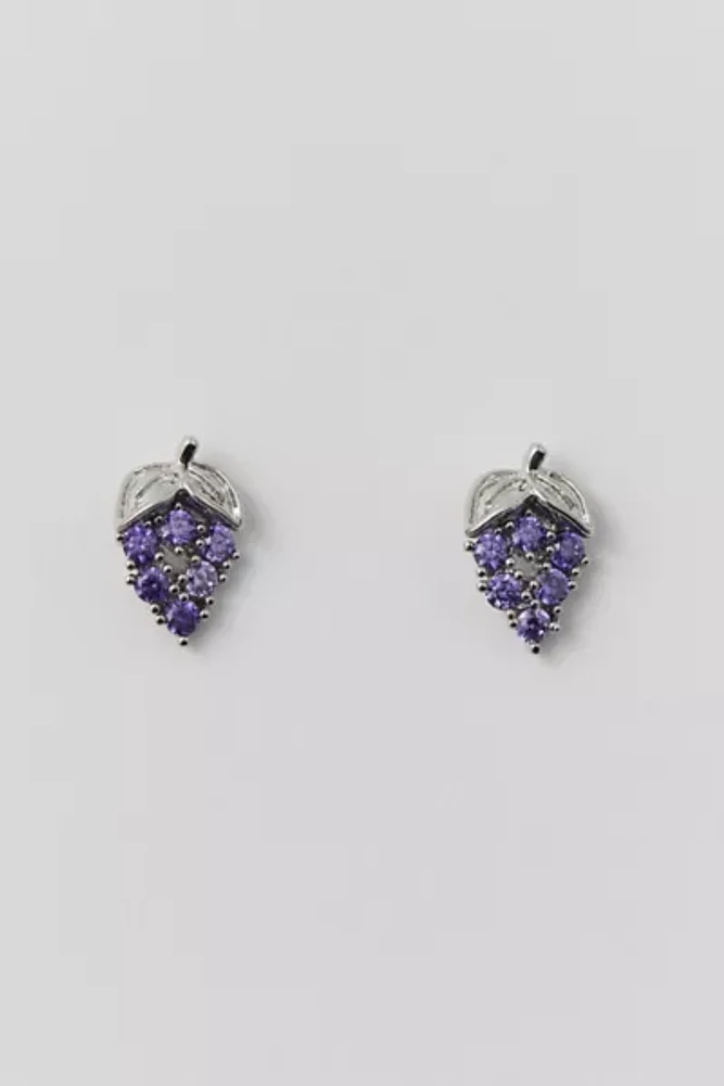 Delicate Rhinestone Grape Earring