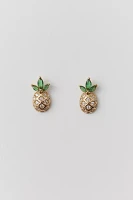 Delicate Rhinestone Pineapple Earring