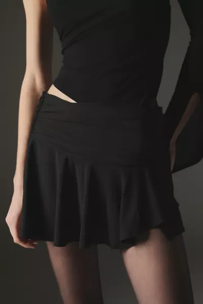 Silence + Noise Alexia Ruched Asymmetrical Mini Skirt