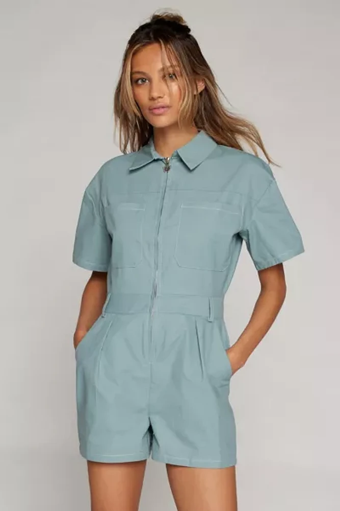 Daisy Street Collared Utility Romper