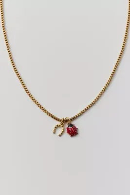 Horseshoe & Ladybug Charm Necklace