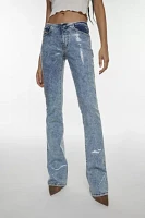 Diesel D-Shark Slim Flared Sequin Coated Jean