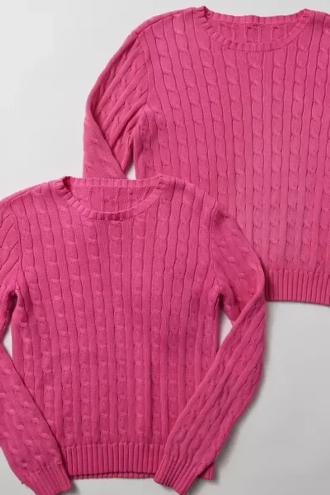 Urban Renewal Remade Overdyed Cable Knit Sweater