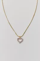 Delicate Rhinestone Heart Necklace
