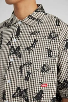 WORSHIP SUPPLIES Creature Gingham Short Sleeve Button-Down Shirt