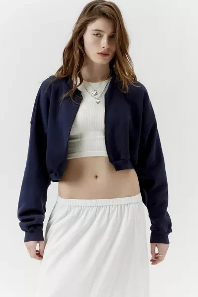 Urban Renewal Remade Cropped Sweatshirt Cardigan