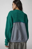 Urban Renewal Remade Spliced Fleece & Knit Sweater