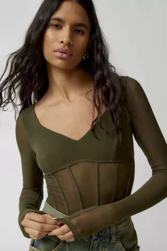 Urban Outfitters Out From Under Corey Mesh Corset