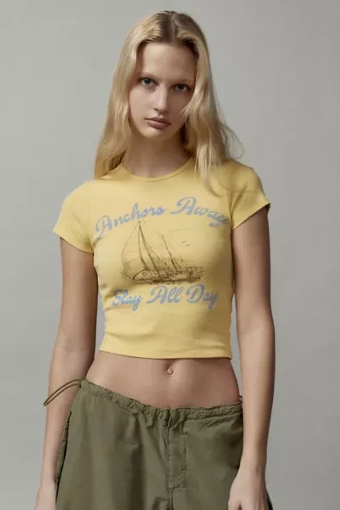 BDG Anchors Away Perfect Baby Tee