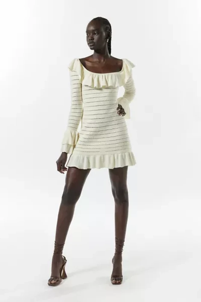 Another Girl Knit Long Sleeve Mini Dress