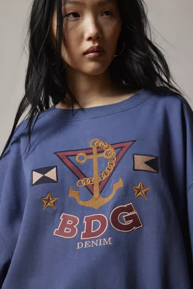 BDG Embroidered Anchor Sweatshirt