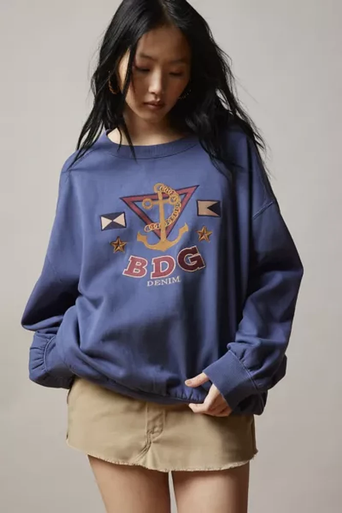 BDG Embroidered Anchor Sweatshirt