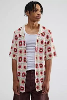 Raga Man Pratyush Crochet Button-Down Shirt