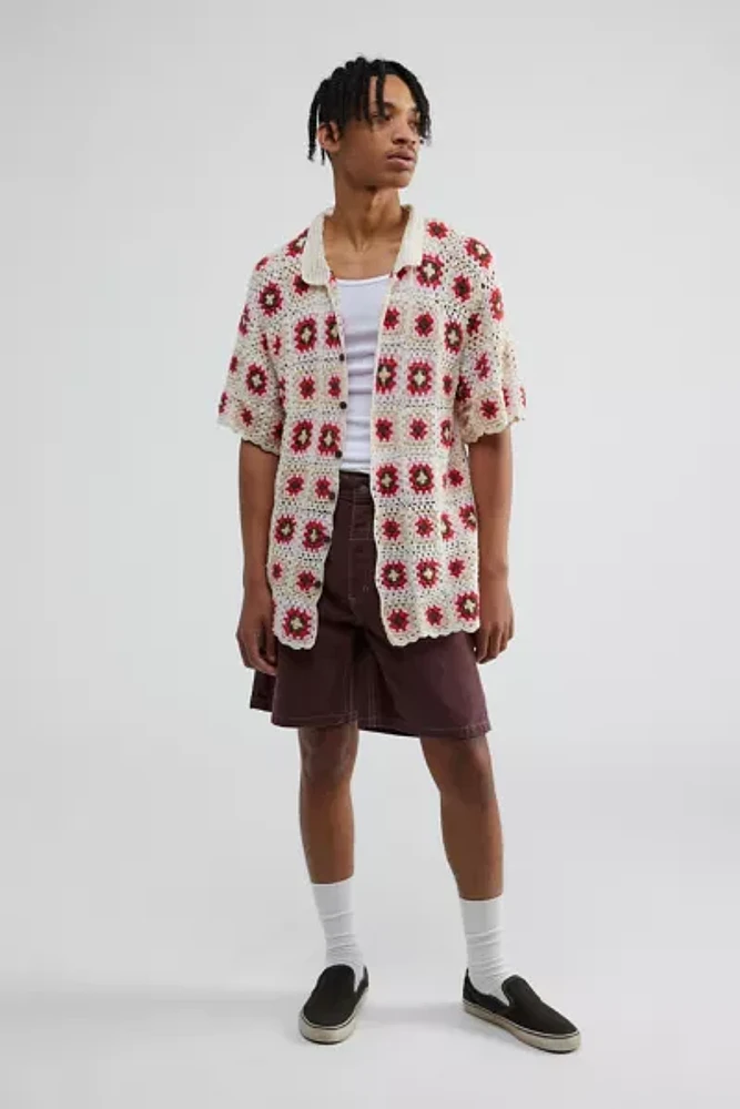 Raga Man Pratyush Crochet Button-Down Shirt